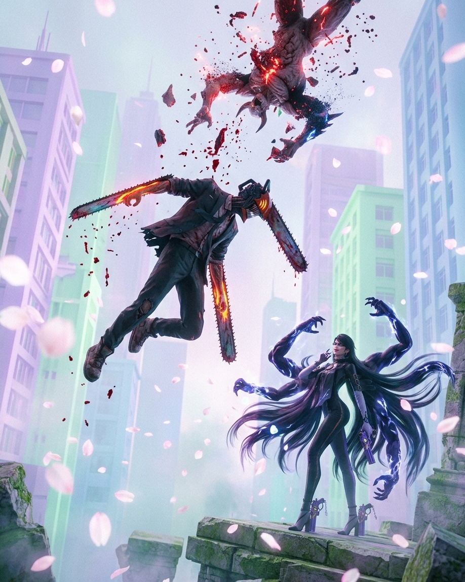 Denji × Bayonetta
