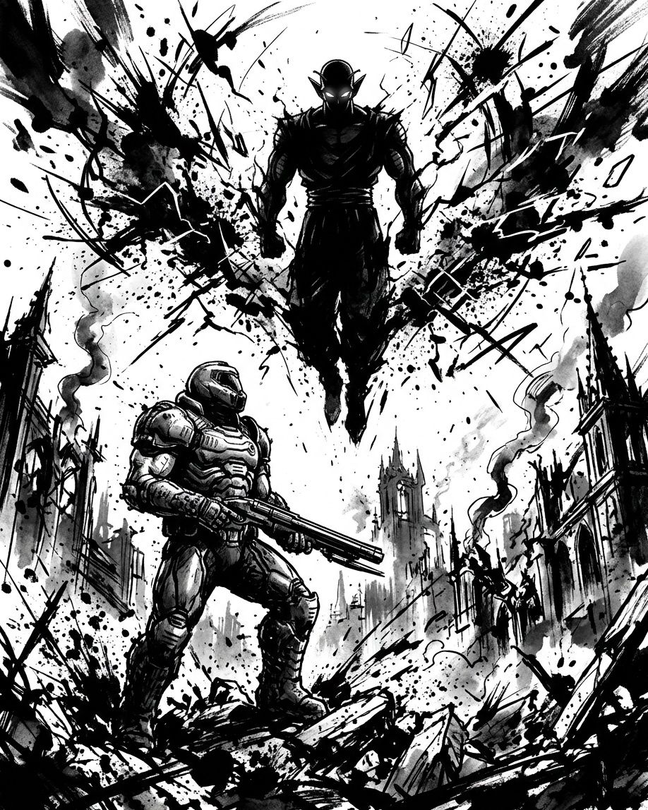 Doomslayer × Demon King Piccolo