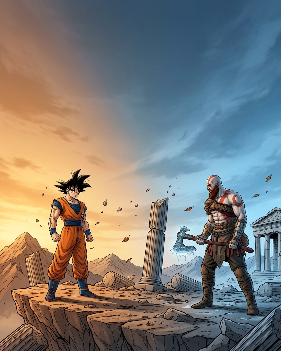 Goku × Kratos