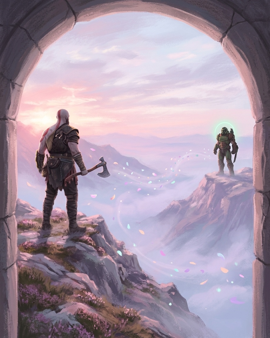 Kratos × Doom Slayer