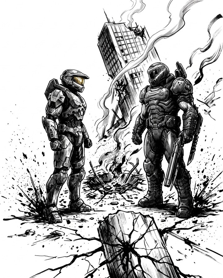 Master Chief × Doom Slayer