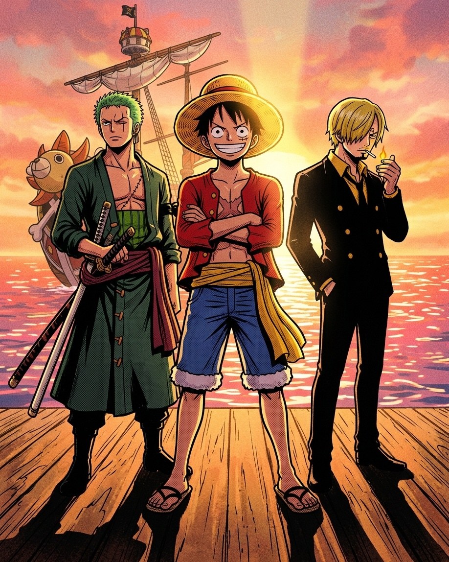 Monkey D. Luffy × Roronoa Zoro × Vinsmoke Sanji